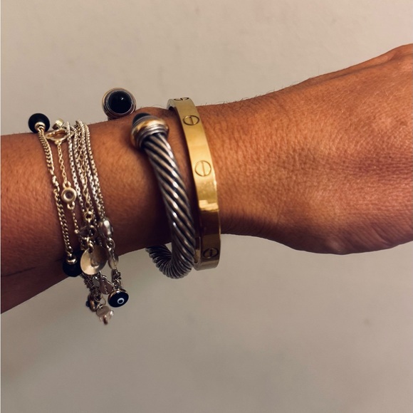 David Yurman cable knit bracelet w/black onyx - Picture 12 of 13